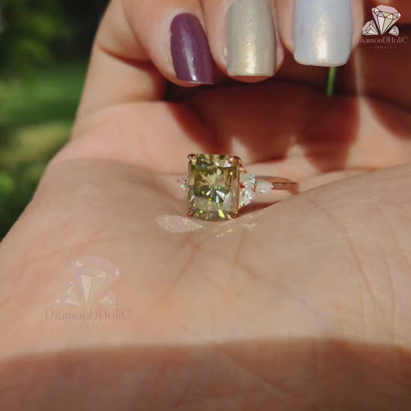 Stunning Canary Yellow Moissanite Ring 