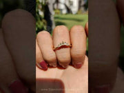 Baguette Cut Chevron Moissanite Wedding Ring – Modern Art Deco