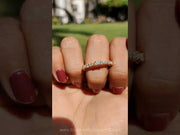 Baguette and Round Two Stone Full Eternity Moissanite Band