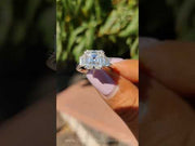 Oval Cut 4 Prong Moissanite Pave Setting Luxury Bridal Ring Set