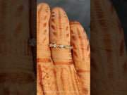 Bezel-Set Round Moissanite Half Eternity Band in Solid 14k Yellow Gold