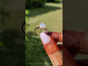 Heart Shape Moissanite 5 Stone Engagement Ring – Romantic