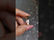 Princess Lab Grown Diamond Bar-Set Solitaire Modern Unisex Ring