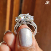 princess cut moissanite engagement rings​