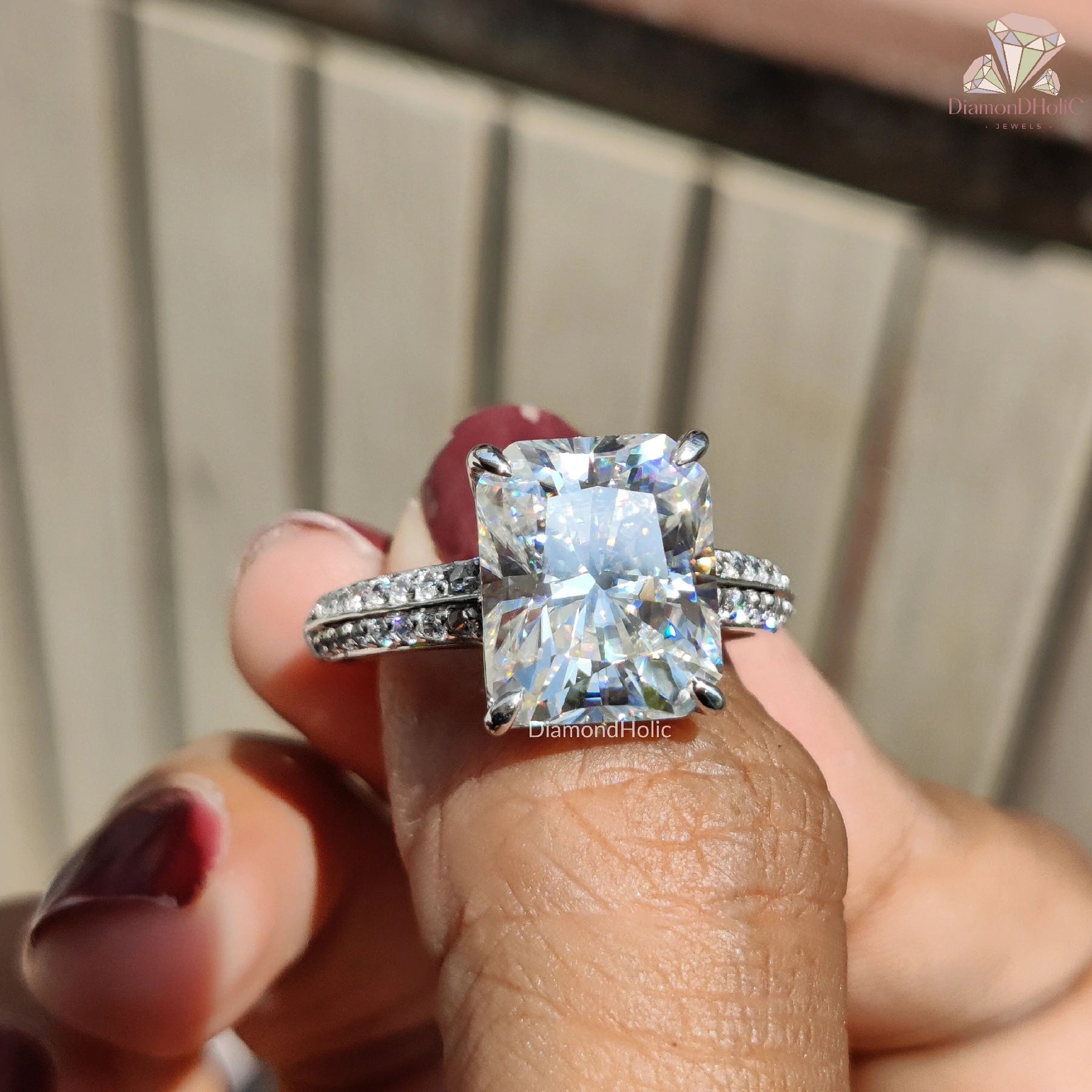 Radiant Cut Moissanite Ring