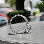 Radiant Cut Wedding Rings With Prong Setting