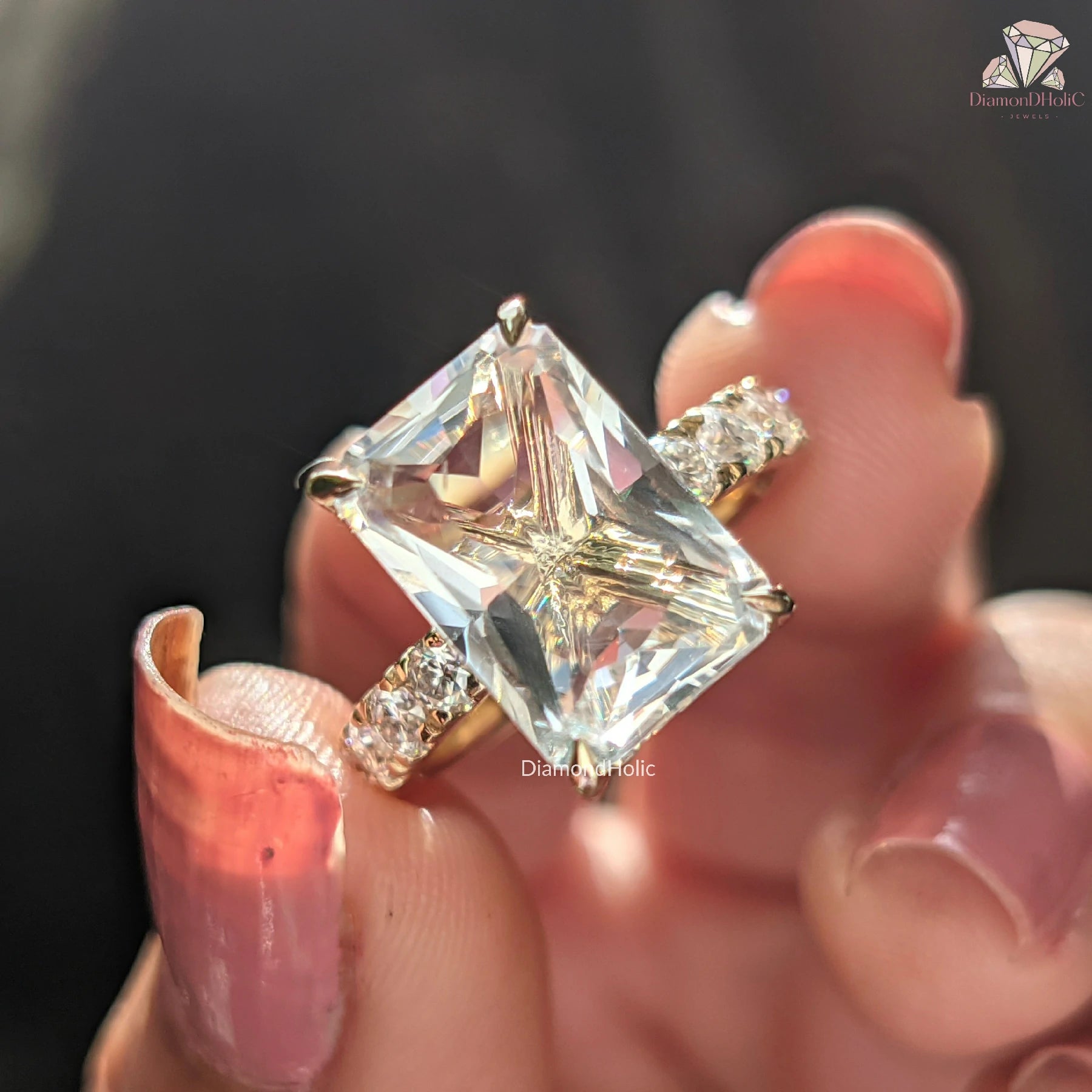 radiant cut diamond ring