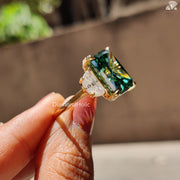 8.12 CT radiant cut moissanite engagement ring​