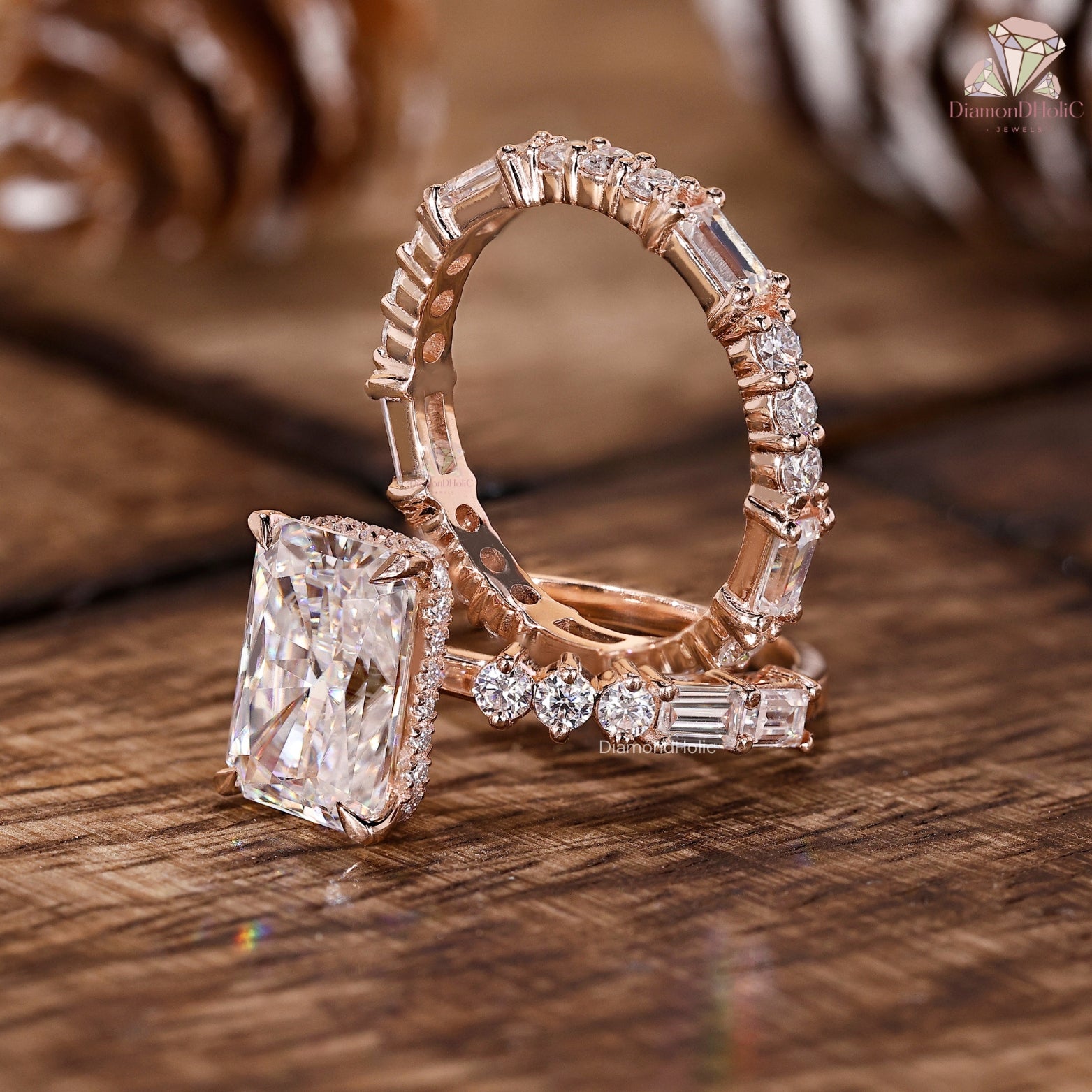 radiant cut moissanite engagement rings