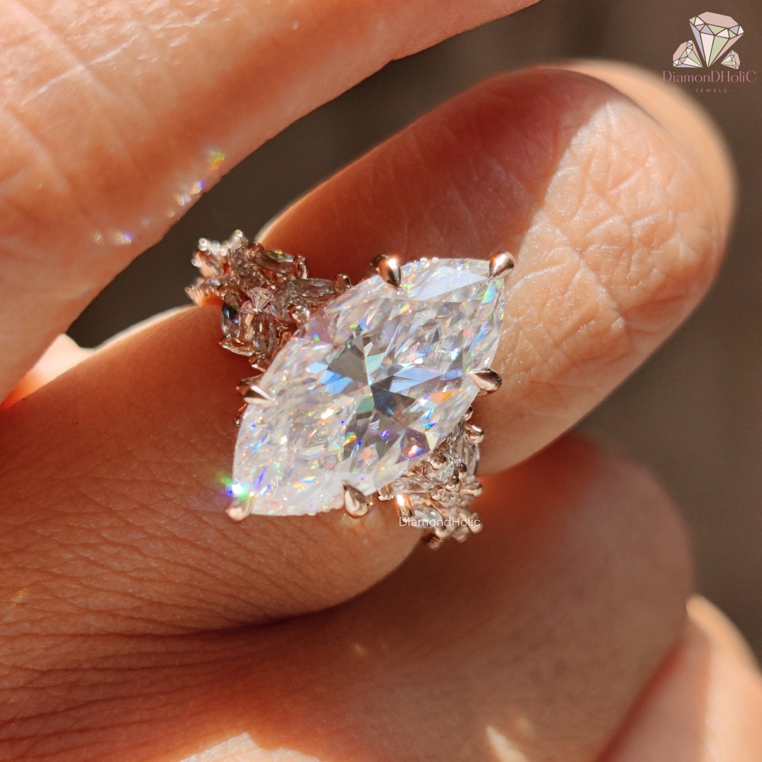 rose gold diamond engagement rings​