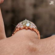 round halo engagement ring