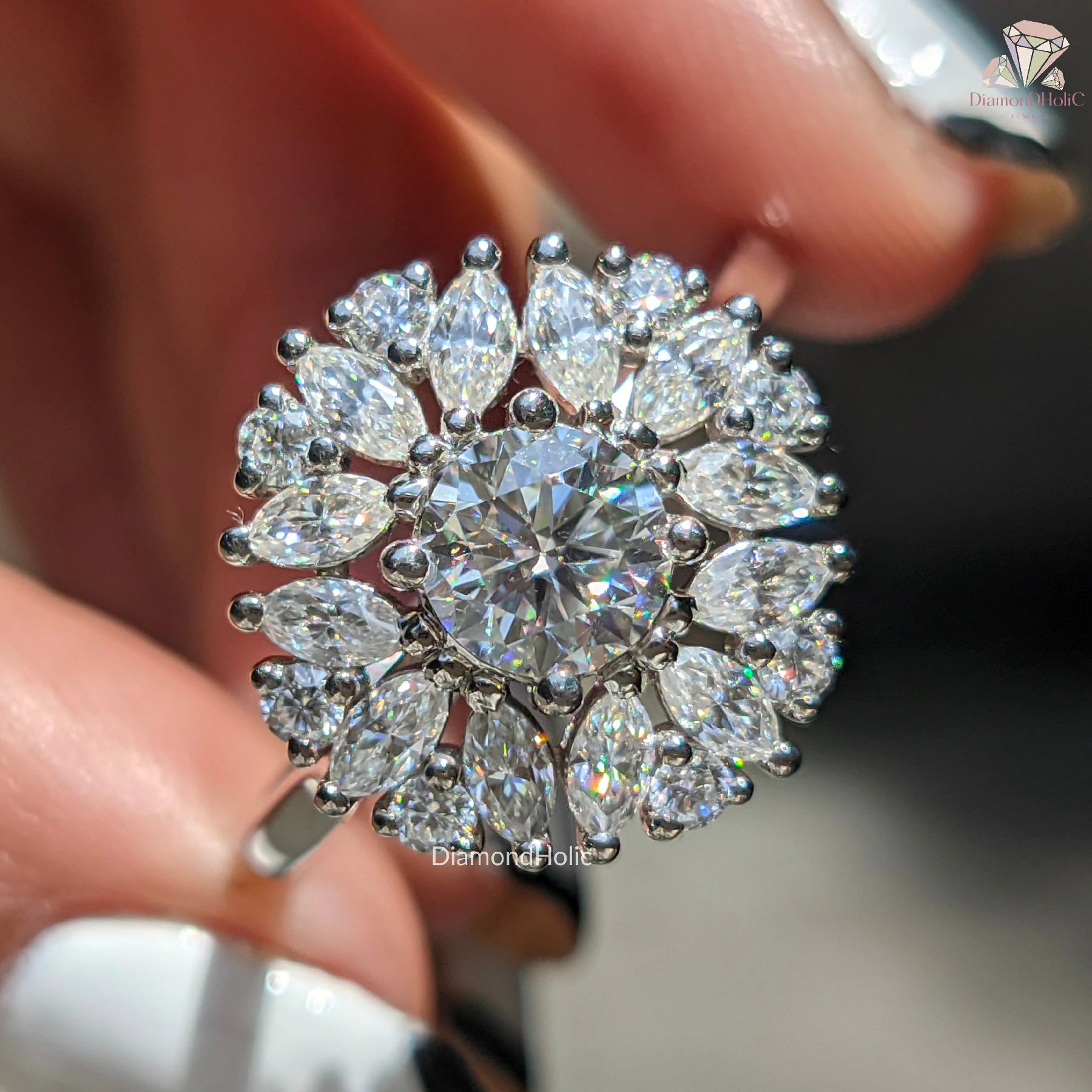 round cut diamond ring