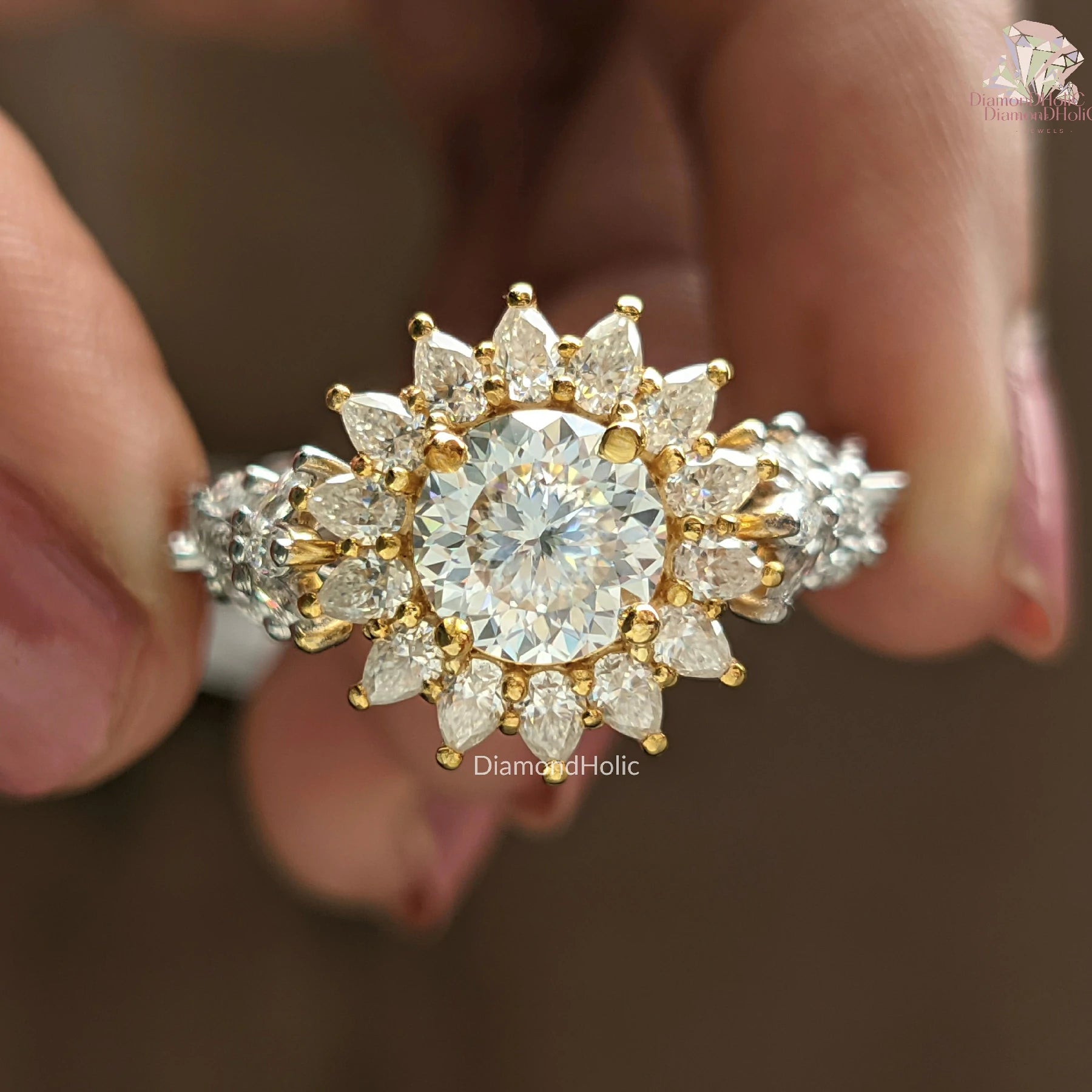 round cut moissanite ring