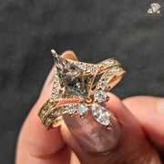 salt and pepper diamond ring