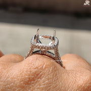Semi Mount Ring Settings - Art Deco Wedding Ring