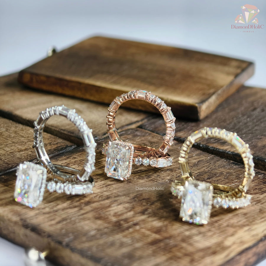 solid gold ring set | yellow, rose and white gold ring set