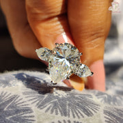 three stone engagement ring