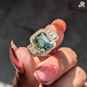 three stone engagement ring