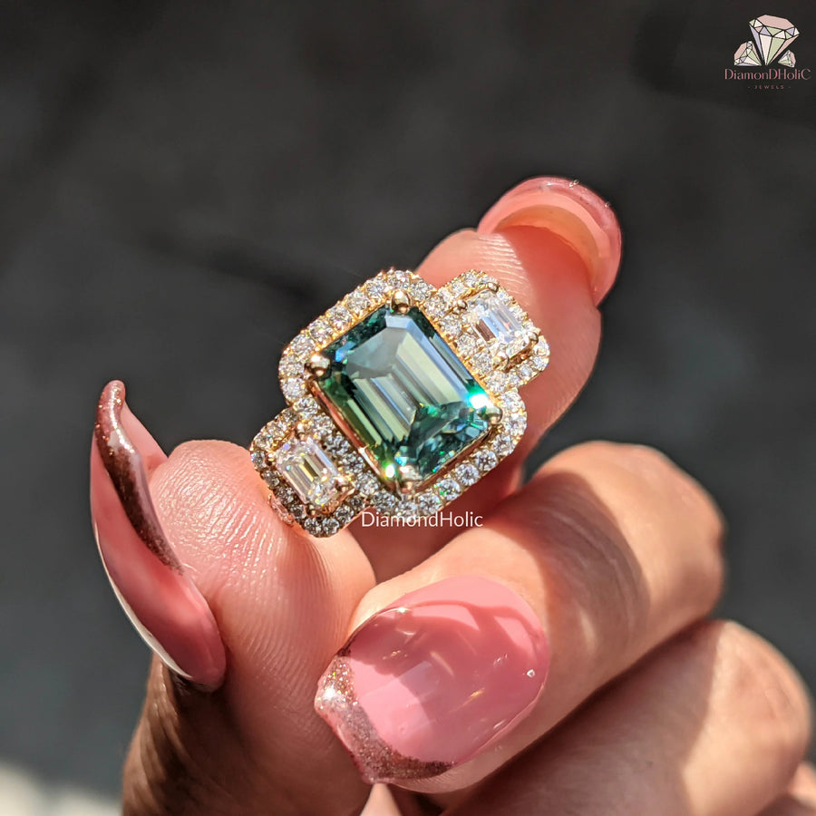 three stone engagement ring