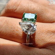toi et moi moissanite diamond ring