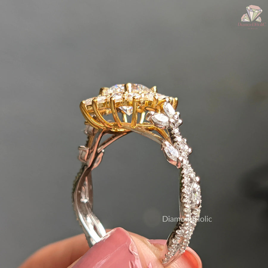 two tone engagement ring​