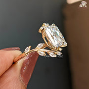 Floral Moissanite Ring | Vintage Ring