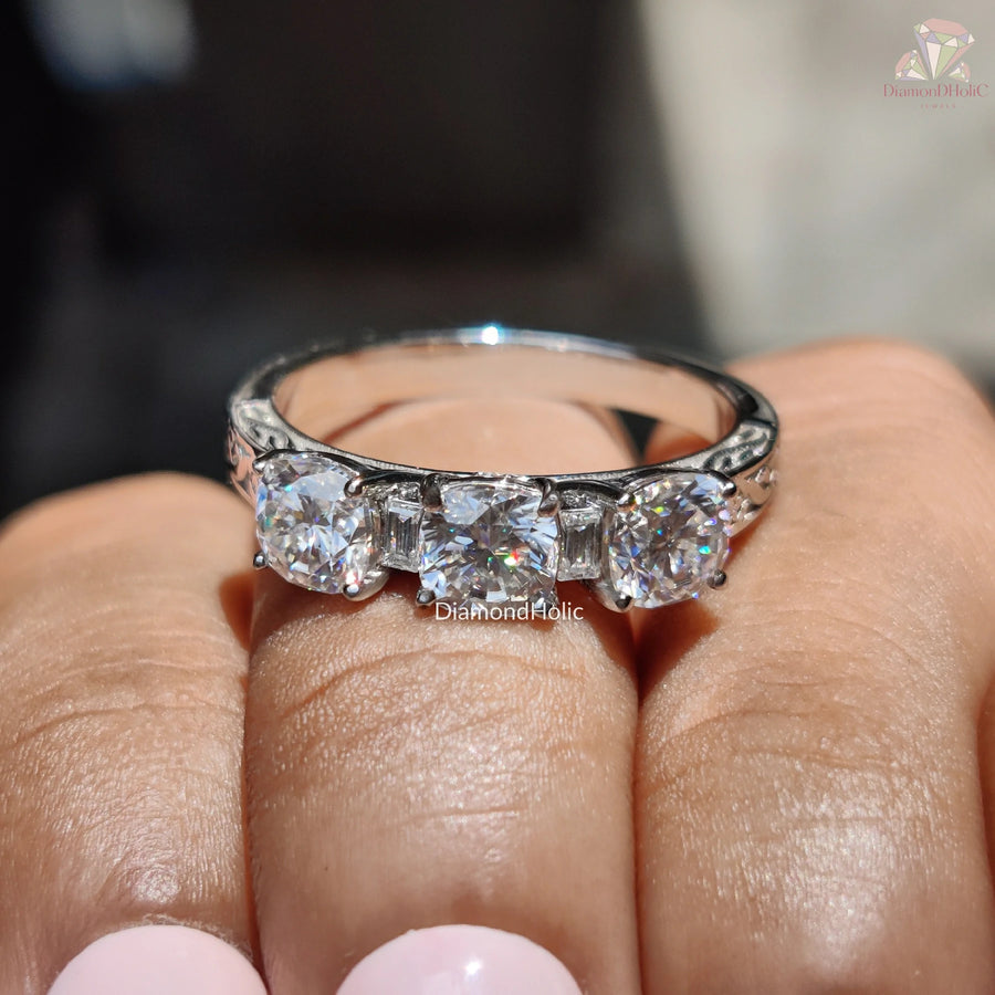 art deco wedding band