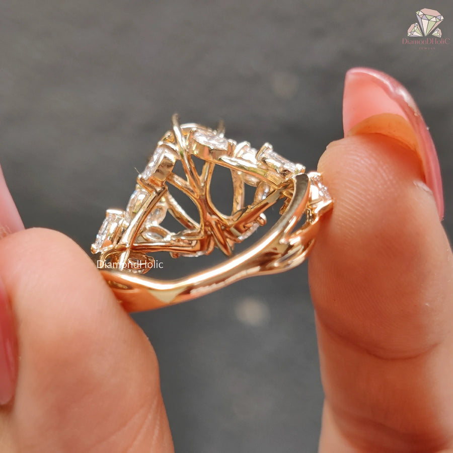 vintage floral engagement rings