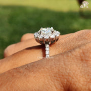 vintage halo engagement rings​