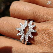 Vintage Beauty, Modern Sparkle | 925 Silver Band Set | Moissanite Tiara

