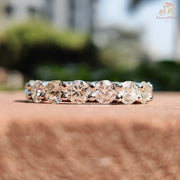 Round Cut Eternity Band | Moissanite Diamond Ring | Bridal Jewelry

