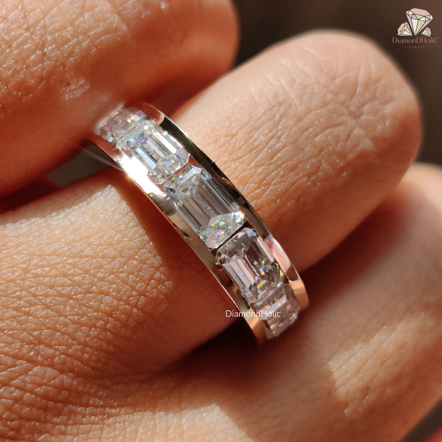 moissanite wedding bands