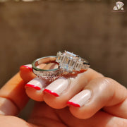 moissanite wedding ring sets