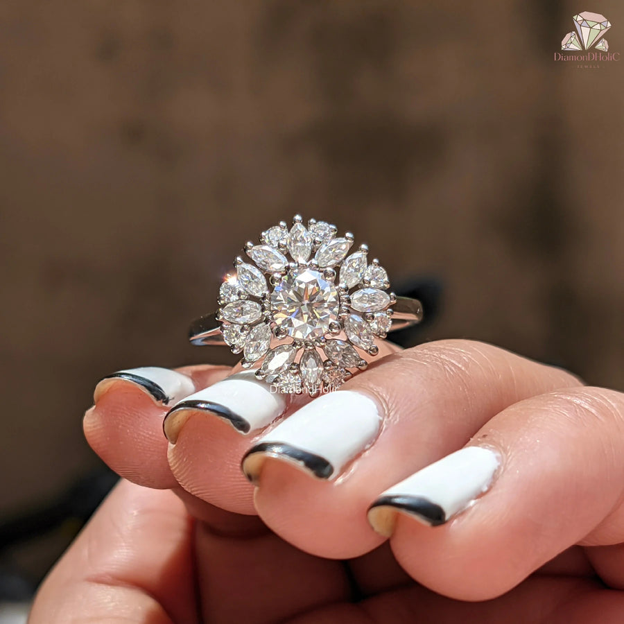 white gold diamond engagement ring