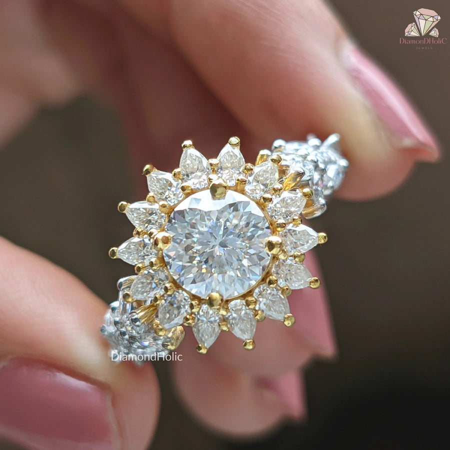  yellow gold engagement ring