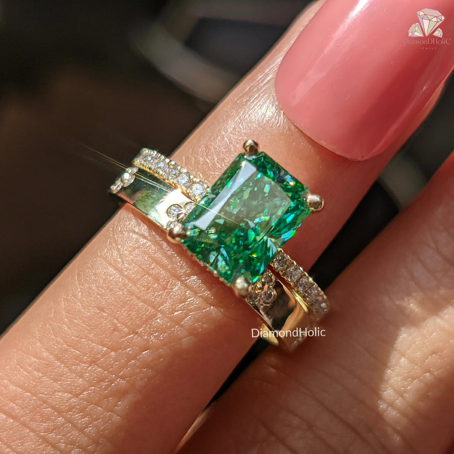 yellow gold wedding ring sets