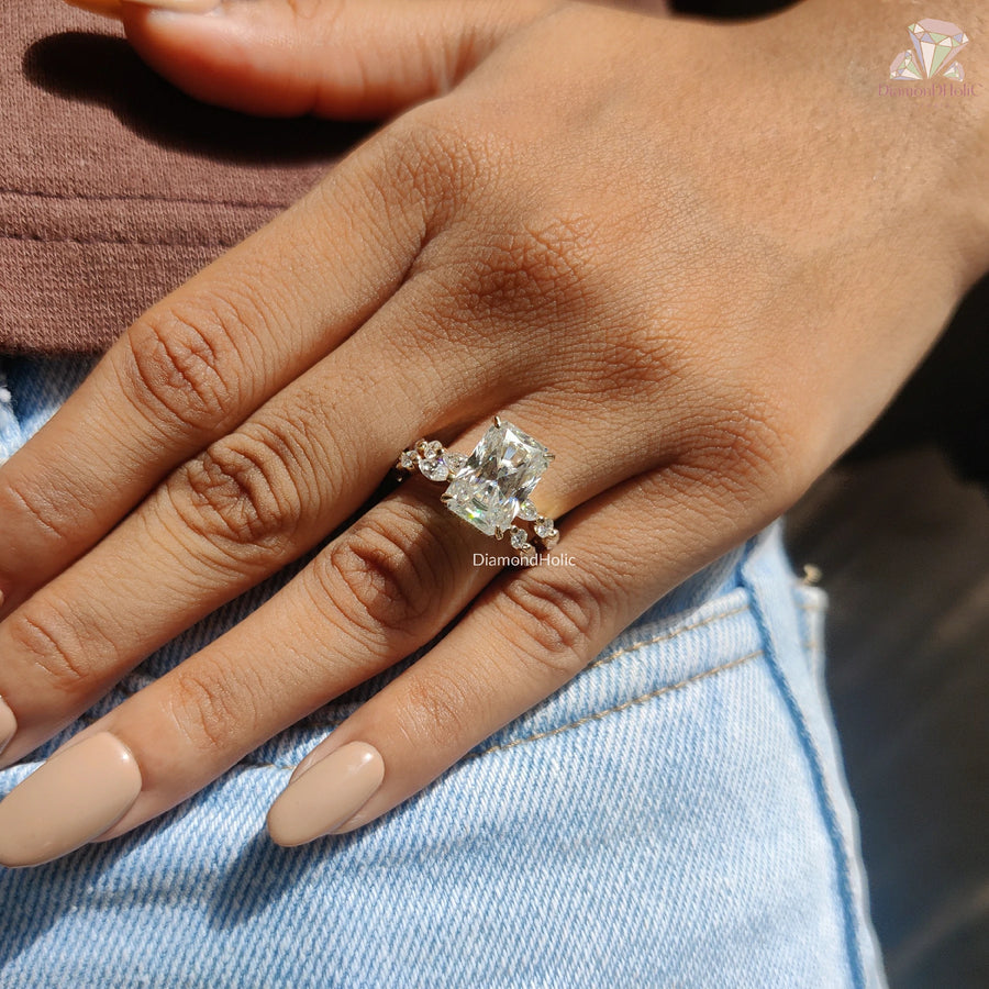 yellow gold wedding ring sets
