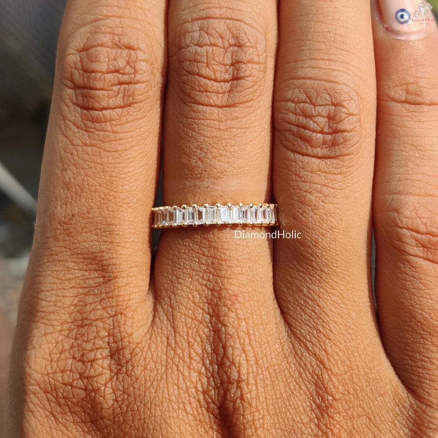 Eternity Promise Gift | Emerald Cut Shine | Moissanite Romance Ring

