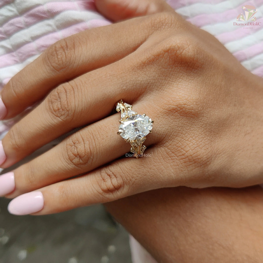  yellow gold engagement ring